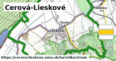 Cerová-Lieskové Turistické trasy strom 