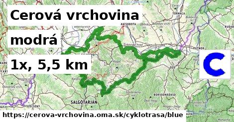 Cerová vrchovina Cyklotrasy modrá 