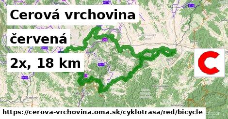 Cerová vrchovina Cyklotrasy červená bicycle