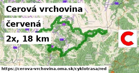 Cerová vrchovina Cyklotrasy červená 