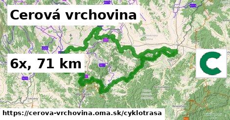 Cerová vrchovina Cyklotrasy  