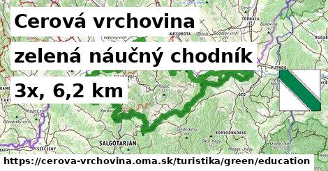 Cerová vrchovina Turistické trasy zelená náučný chodník