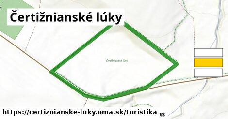 Čertižnianské lúky Turistické trasy  