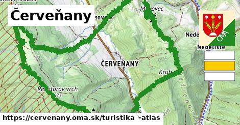 Červeňany Turistické trasy  