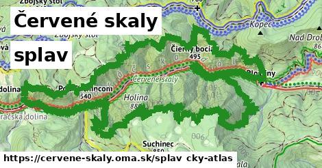 Červené skaly Splav  