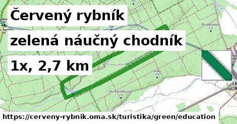 Červený rybník Turistické trasy zelená náučný chodník