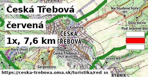 Česká Třebová Turistické trasy červená 