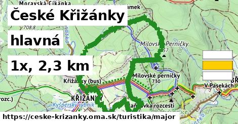 České Křižánky Turistické trasy hlavná 