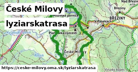 České Milovy Lyžiarske trasy  
