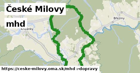 České Milovy Doprava  