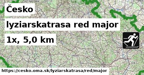 Česko Lyžiarske trasy červená hlavná
