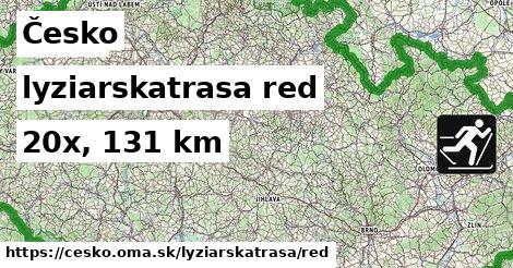 Česko Lyžiarske trasy červená 