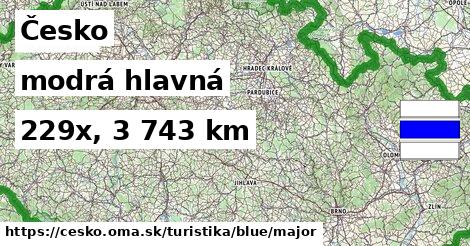 Česko Turistické trasy modrá hlavná