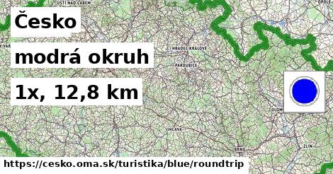 Česko Turistické trasy modrá okruh