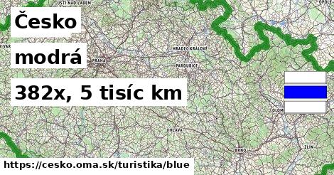 Česko Turistické trasy modrá 