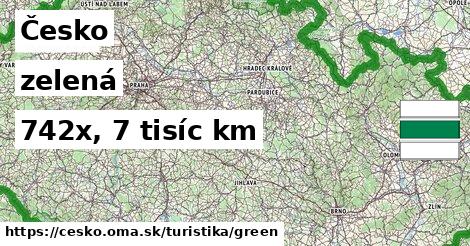 Česko Turistické trasy zelená 