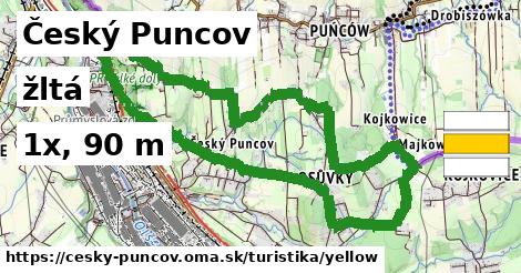 Český Puncov Turistické trasy žltá 