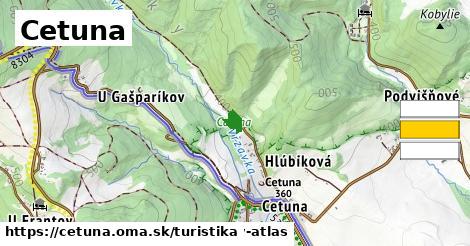 Cetuna Turistické trasy  