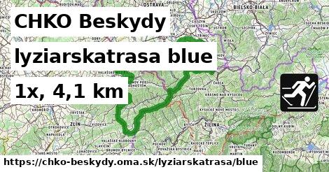 CHKO Beskydy Lyžiarske trasy modrá 