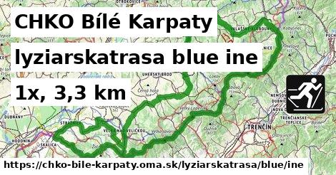 CHKO Bílé Karpaty Lyžiarske trasy modrá iná