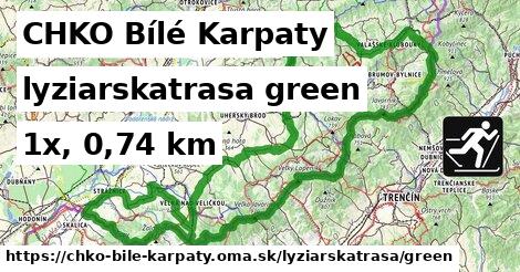 CHKO Bílé Karpaty Lyžiarske trasy zelená 