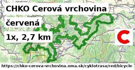 CHKO Cerová vrchovina Cyklotrasy červená bicycle