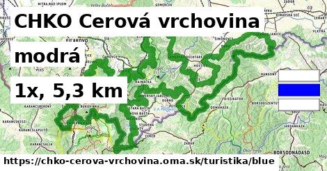 CHKO Cerová vrchovina Turistické trasy modrá 