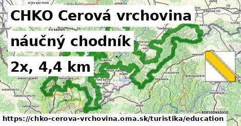 CHKO Cerová vrchovina Turistické trasy náučný chodník 