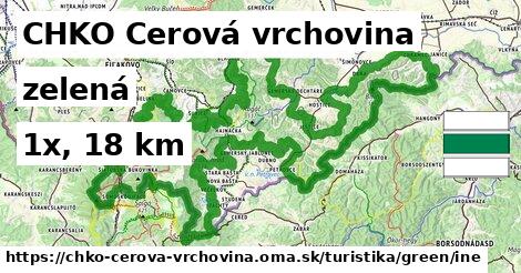 CHKO Cerová vrchovina Turistické trasy zelená iná