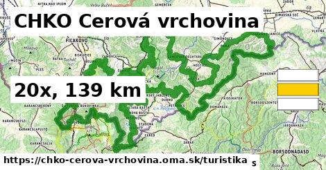 CHKO Cerová vrchovina Turistické trasy  