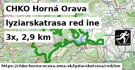 CHKO Horná Orava Lyžiarske trasy červená iná