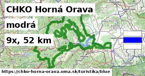 CHKO Horná Orava Turistické trasy modrá 