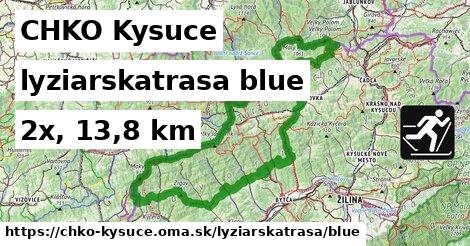 CHKO Kysuce Lyžiarske trasy modrá 