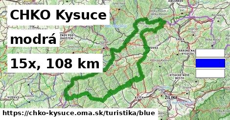 CHKO Kysuce Turistické trasy modrá 