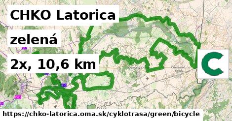 CHKO Latorica Cyklotrasy zelená bicycle