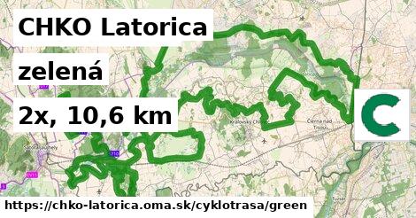 CHKO Latorica Cyklotrasy zelená 