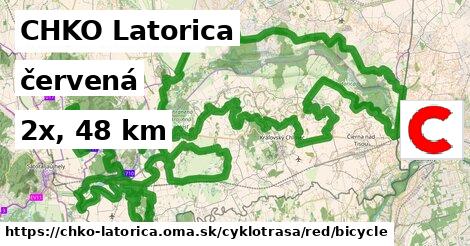 CHKO Latorica Cyklotrasy červená bicycle