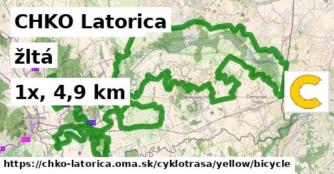 CHKO Latorica Cyklotrasy žltá bicycle