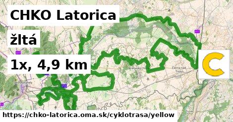 CHKO Latorica Cyklotrasy žltá 