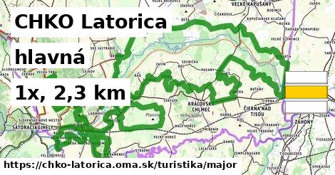 CHKO Latorica Turistické trasy hlavná 