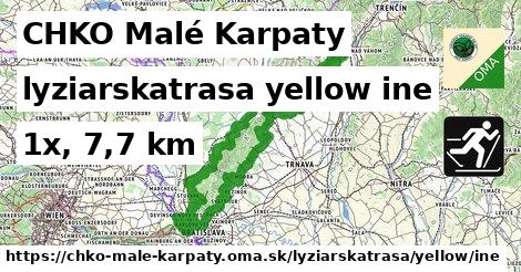 CHKO Malé Karpaty Lyžiarske trasy žltá iná