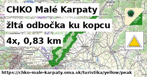 CHKO Malé Karpaty Turistické trasy žltá odbočka ku kopcu