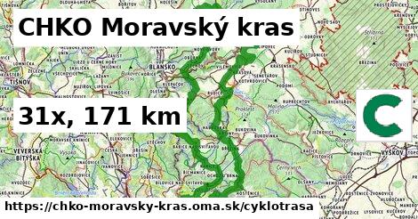 CHKO Moravský kras Cyklotrasy  
