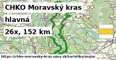 CHKO Moravský kras Turistické trasy hlavná 