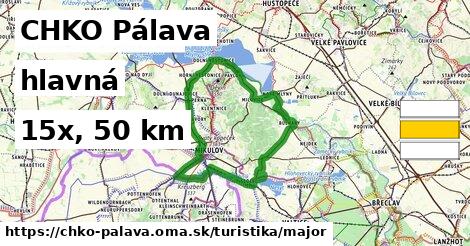 CHKO Pálava Turistické trasy hlavná 