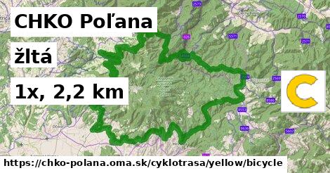 CHKO Poľana Cyklotrasy žltá bicycle