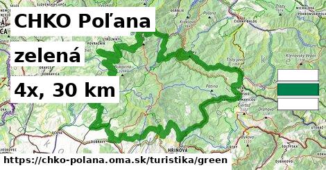 CHKO Poľana Turistické trasy zelená 