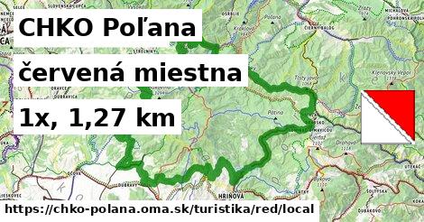 CHKO Poľana Turistické trasy červená miestna