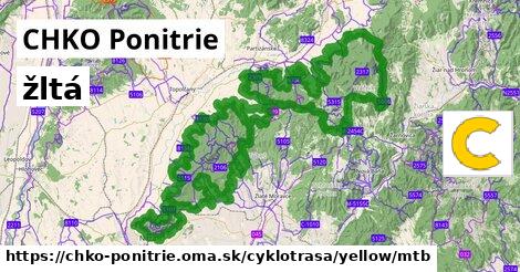 CHKO Ponitrie Cyklotrasy žltá mtb