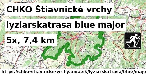 CHKO Štiavnické vrchy Lyžiarske trasy modrá hlavná